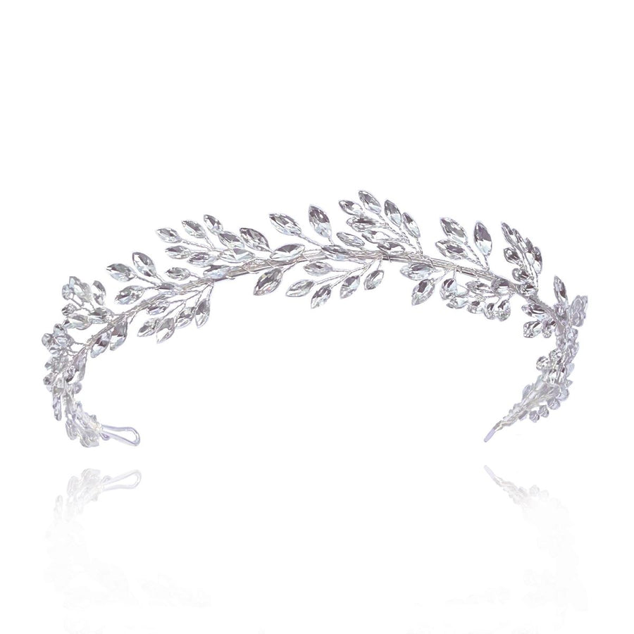 Ivory & Co Utopia Silver Crystal Leafy Tiara - utopia