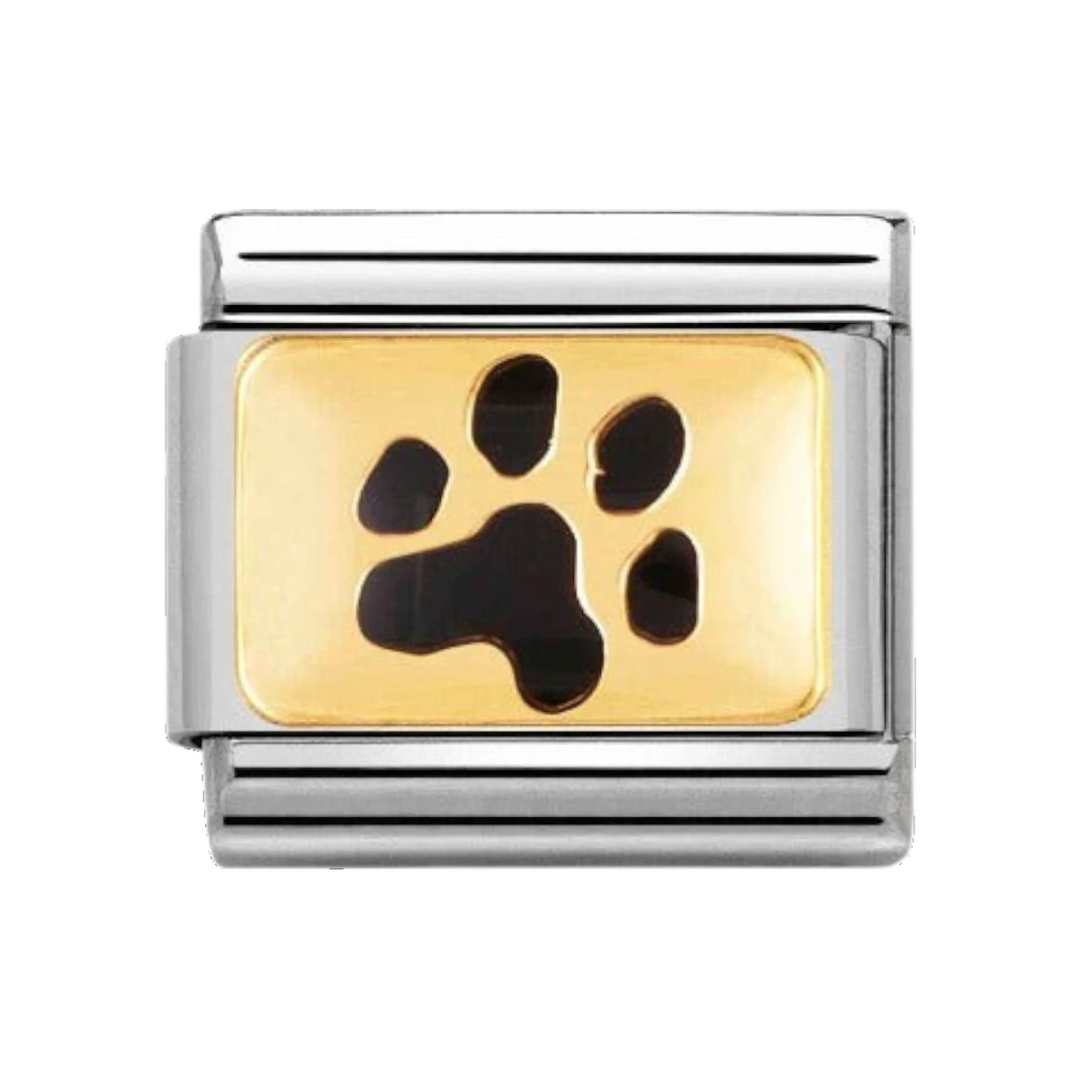 Nomination Classic Dog Paw Charm - 18k Gold - 030284/47