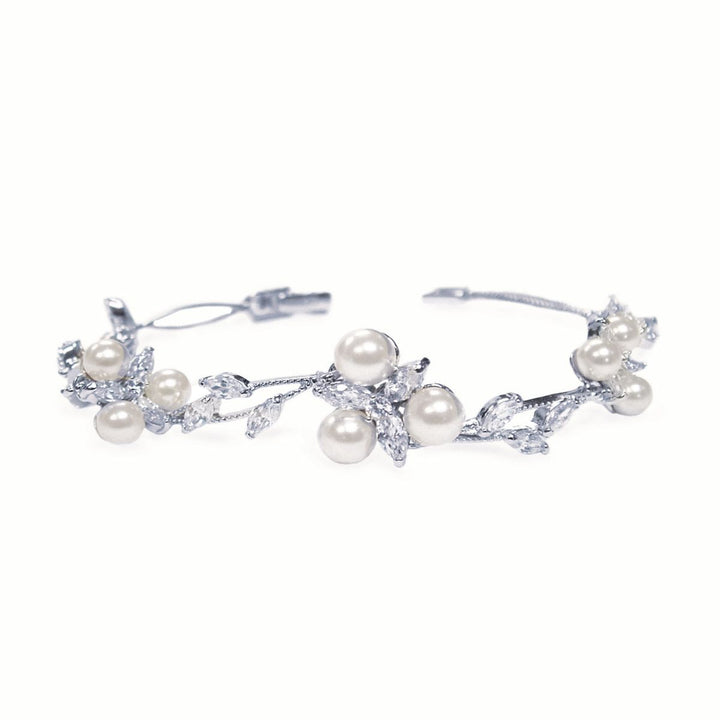Ivory & Co Waterlily Pearl Crystal Bracelet
