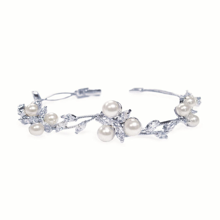 Ivory & Co Waterlily Pearl Crystal Bracelet