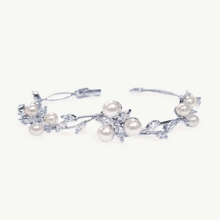 Ivory & Co Waterlily Pearl Crystal Bracelet
