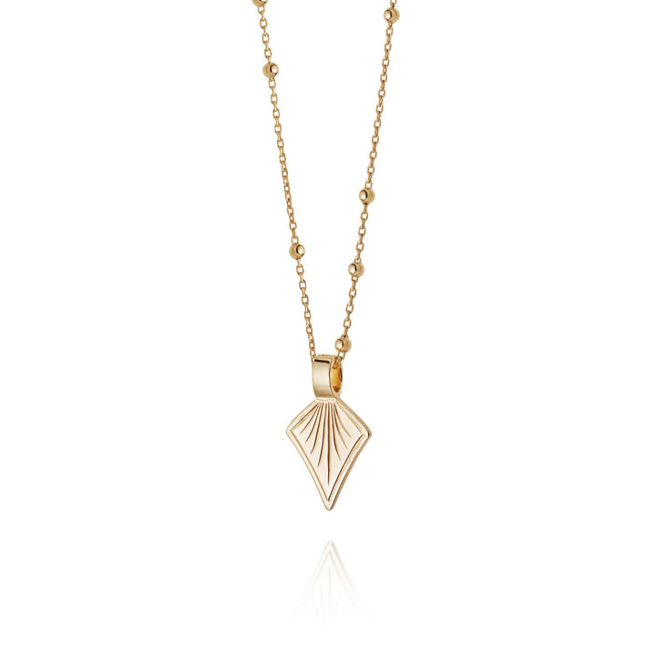 Daisy Palm Leaf Bobble Chain Necklace - Gold WN02_GP
