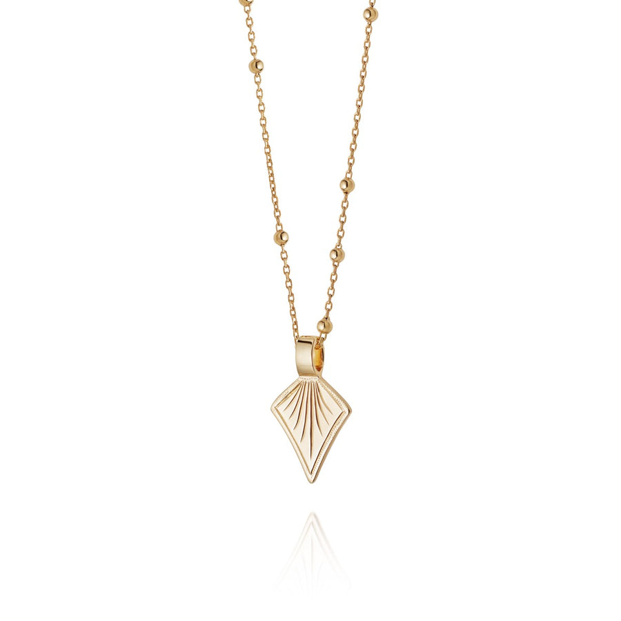 Daisy Palm Leaf Bobble Chain Necklace - Gold WN02_GP
