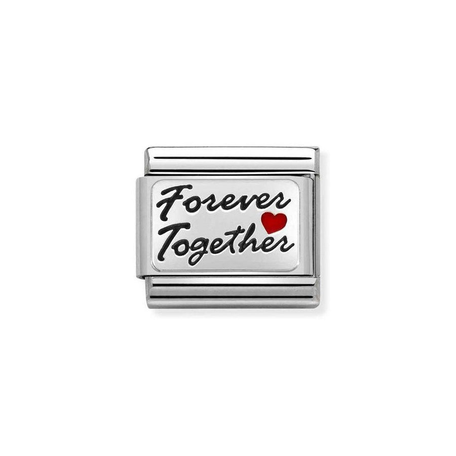 NOMINATION Composable Classic OXIDIZED PLATES in Steel, Enamel and 925 Silver Forever Together 330208_53