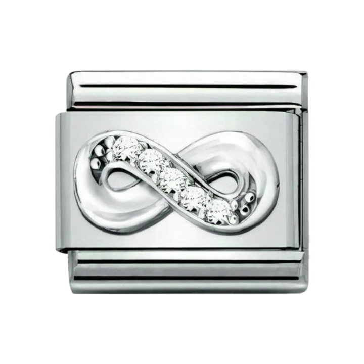 NOMINATION Composable Classic SYMBOLS Steel, Cubic Zirconia and Silver 925 Infinity 330304_41