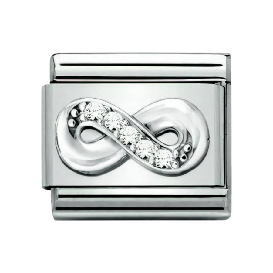 NOMINATION Composable Classic SYMBOLS Steel, Cubic Zirconia and Silver 925 Infinity 330304_41