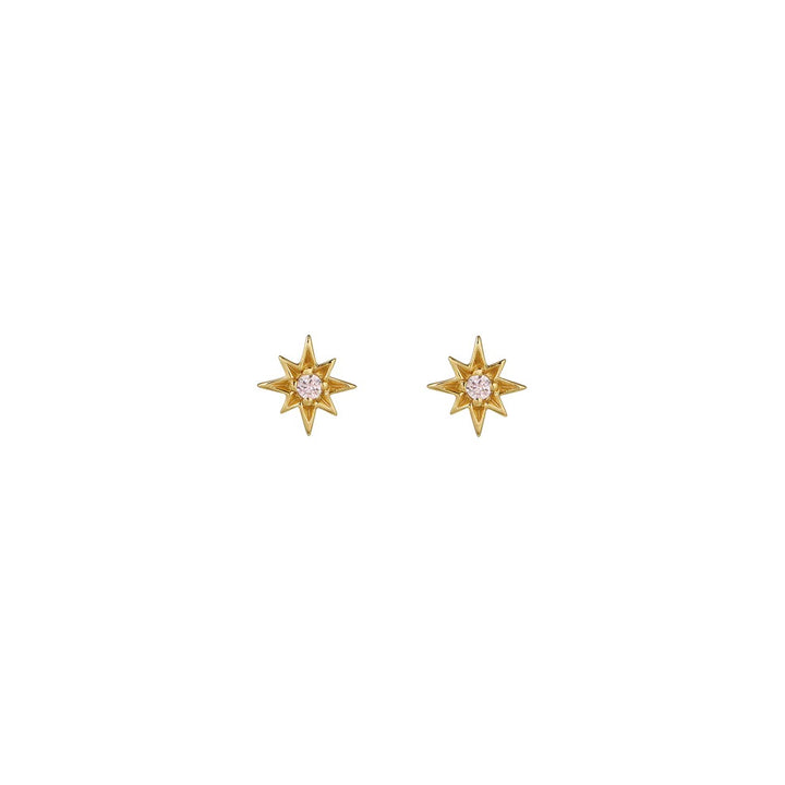 Amelia Scott Ziggy Micro North Star Studs Blush Pink and Gold