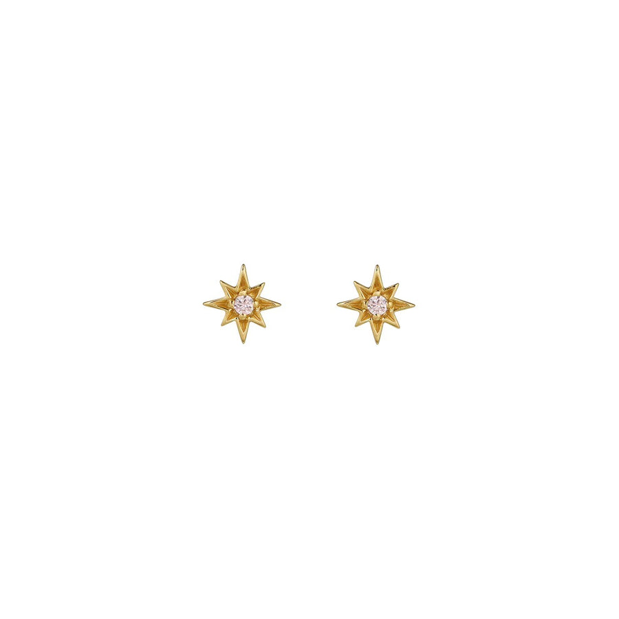 Amelia Scott Ziggy Micro North Star Studs Blush Pink and Gold