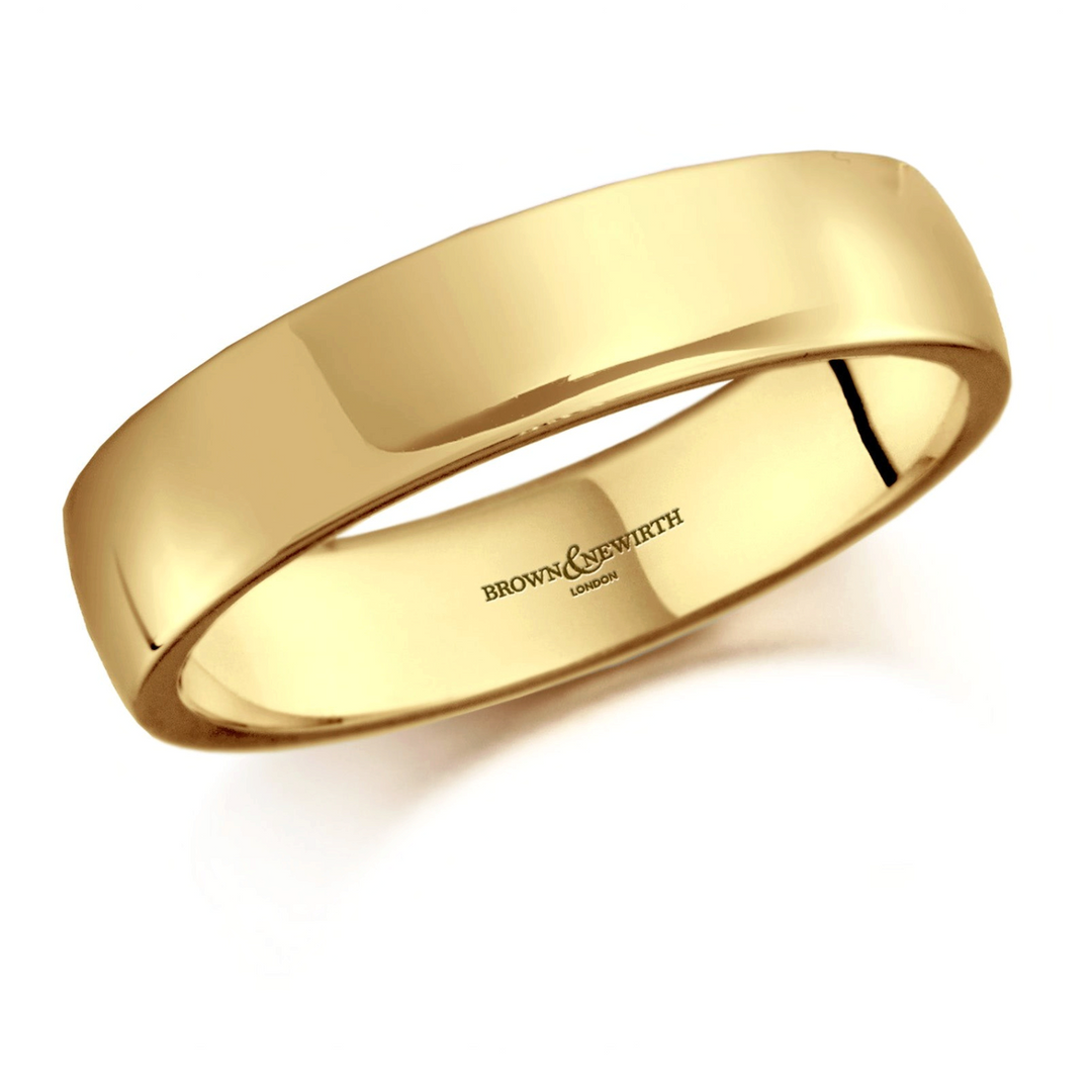 Niche Jewellery Brown & Newirth Infinity yellow gold wedding ring with a classic low dome court profile