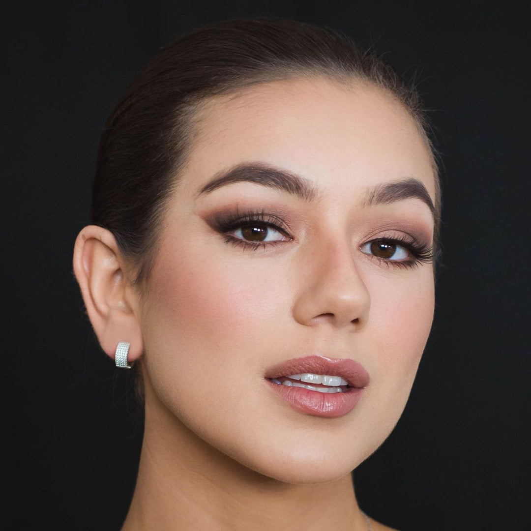 Georgini Goddess Maeve Pave Hoop Earrings - Silver - IE1127W