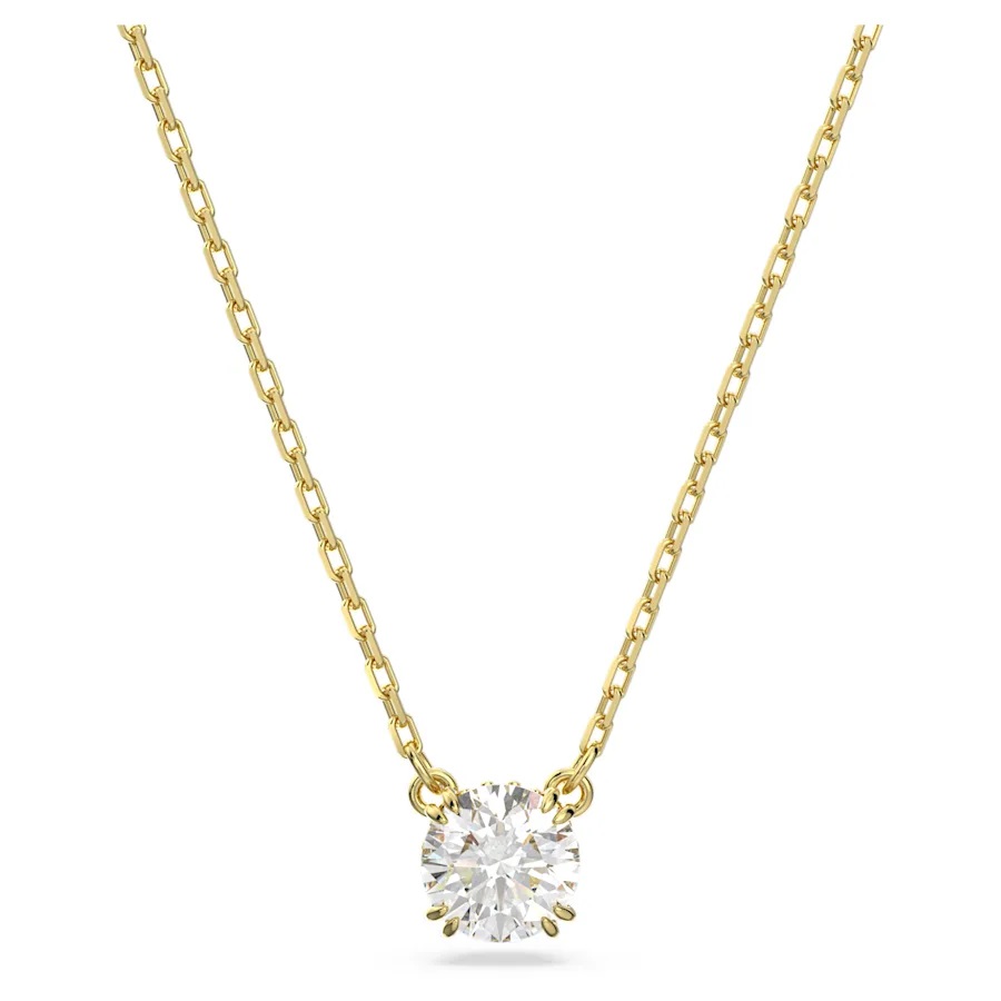 Photos - Pendant / Choker Necklace Swarovski Constella Pendant - White with Gold Tone Plating 