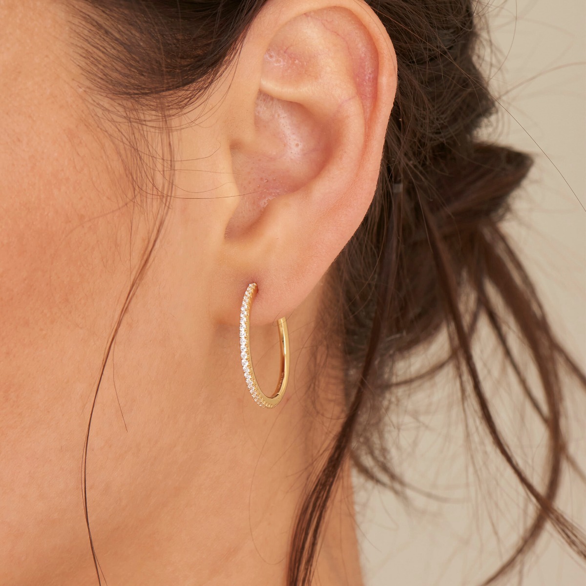 Ania Haie Glam Hoop Earrings Gold Plated
