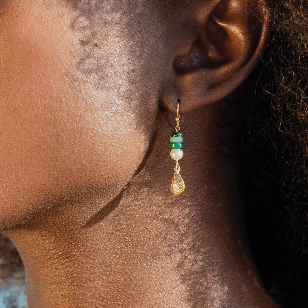 Sarah Alexander Byzantine Gold Gemstone Earrings