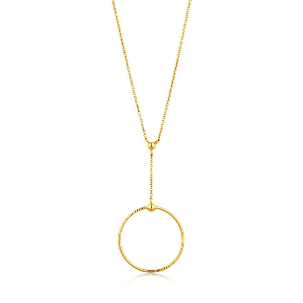 Buy Ania Haie Orbit Drop Circle Necklace - Gold Online in UK