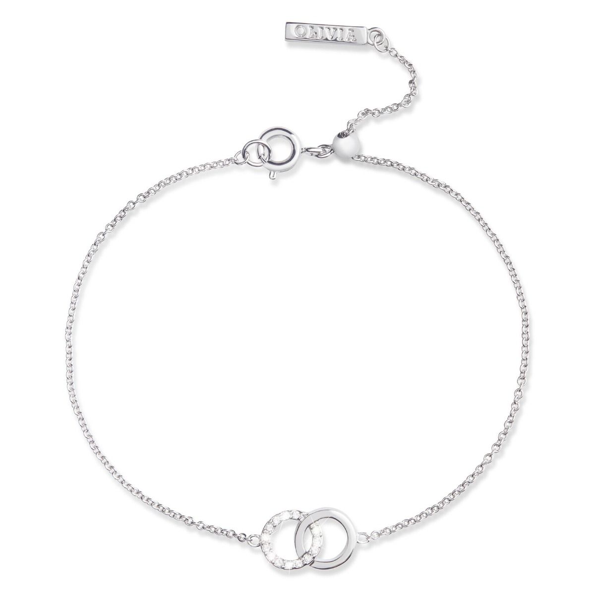 Buy Olivia Burton Bejewelled Classics Interlink Chain Bracelet Silver ...