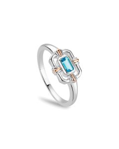 Clogau Enchanted Gateways Silver and Swiss Blue Topaz Ring - 3SEGW0729