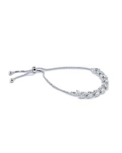 Ivory & Co Glastonbury Crystal Leafy Toggle Bracelet - glastonburybracelet