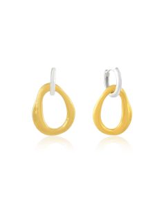 Shyla Meridien Gold and Silver Drop Earrings