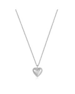 Ania Haie Rope Heart Pendant Necklace - Silver - N036-02H