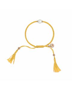 Jersey Pearl Tassel Bracelet - Yellow 1728477