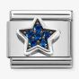 Nomination Composable Symbols Charm - Cubic Zirconia and Silver Blue Star 