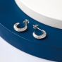Kit Heath Bevel Cirque Zirconia Semi-Hoop Stud Earrings 
3151CZ