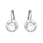 Swarovski Bella Mini Earrings - White with Rhodium Plating