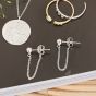 Ania Haie Modern Chain Stud Earrings - Silver E002-06H