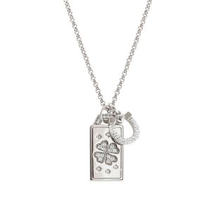 Nomination Talismani Necklace - Silver and Zirconia May Luck Be on My Side