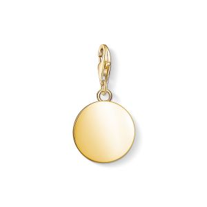 Thomas Sabo Charm Pendant - Gold Plated Disc Medium