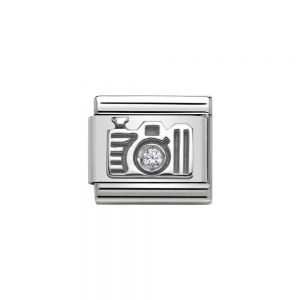 Nomination Classic 925 Silver and Zirconia Camera Charm