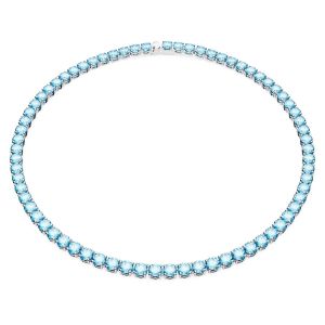 Swarovski Matrix Tennis Necklace - Blue with Rhodium Plating 5661187