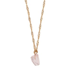 Timi Rose Quartz Semi-Precious Gemstone Necklace - You're Gorgeous 8429102