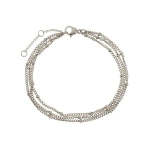 Timi Mika Triple Chain Bracelet Stainless Steel Silver 8437901