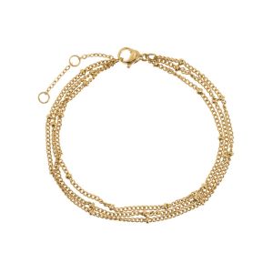 Timi Mika Triple Chain Bracelet Stainless Steel Gold 8437902