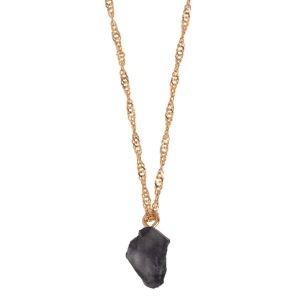 Timi Black Agate Semi-Precious Gemstone Necklace - You're Amazing 84560