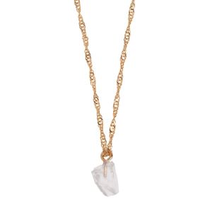 Timi Clear Quartz Semi-Precious Gemstone Necklace -  Hello Sunshine 84562