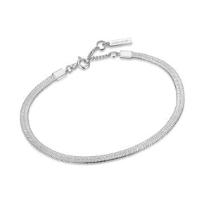 Ania Haie Silver Flat Snake Chain Bracelet - B046-01H