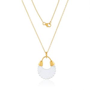 Shyla Ettienne Gold Necklace - Crystal Clear