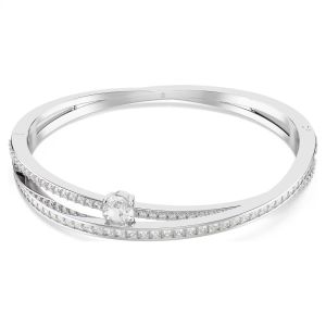 Swarovski Hyperbola Bangle Mixed Cuts White Rhodium Plated 5691225