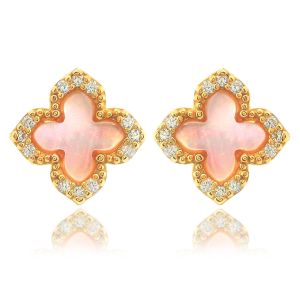 Georgini Sydney Soiree Fairwater Mother of Pearl Stud Earrings - Gold IE1187G