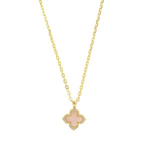 Georgini Sydney Soiree Fairwater Mother of Pearl Clover Pendant - Gold IP1187G