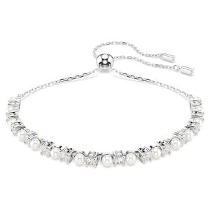 Swarovski Matrix Crystal Pearl Bracelet - White with Rhodium Plating 5689633