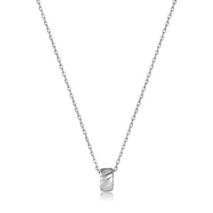 Ania Haie Smooth Twist Pendant Necklace - Silver - N038-03H