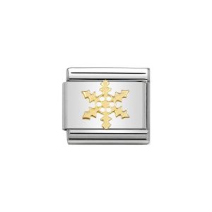 Nomination Classic Composable 18k Gold Snowflake Charm