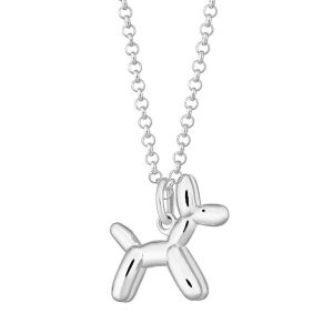 Scream Pretty Balloon Dog Necklace - Silver SPCNSBD-1