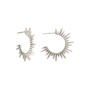 Rachel Jackson Electric Goddess Medium Hoop Earrings Silver SNE27S