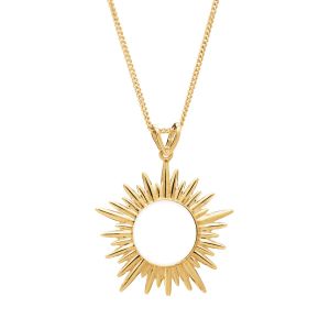 Rachel Jackson Electric Goddess Medium Sun Necklace Gold SNN19GP