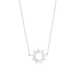 Rachel Jackson Electric Goddess Mini Sun Necklace Silver SNN2S