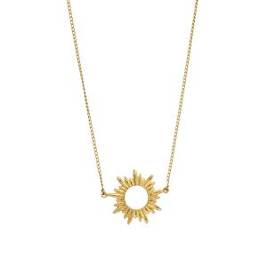 Rachel Jackson Electric Goddess Mini Sun Necklace Gold SNN2GP